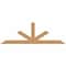 Ekena Millwork Saratoga Smooth Timber Gable Bracket, Western Red Cedar, 96"W x 32"H x 1 1/2"D x 5 1/2"F, 8/12 Pitch GBW096X32X0206SAR00SWR - alternate 1